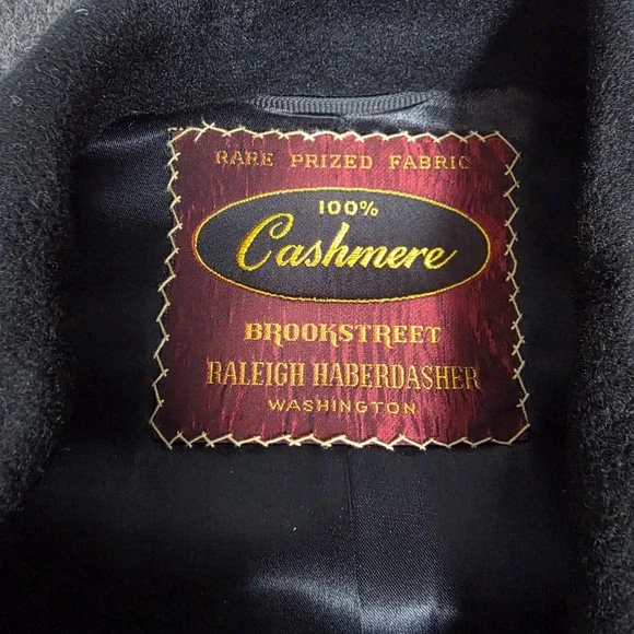 Brookstreet Raleigh Washington Cashmere Overcoat Single Breasted Union Made 42